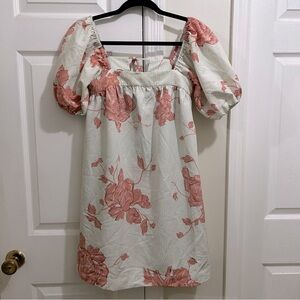 Love, Bonito Harlan Floral Puff Sleeve Dress in Mint Green and Pink Floral US 2